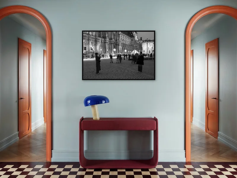 LOUVRE GHOSTS & LOVERS — gallery print in situ.