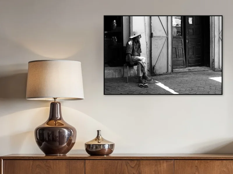 TATAOUINE OLD MAN — fine art print in situ.