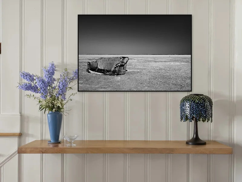 DESERT COUCH — fine art print in situ.