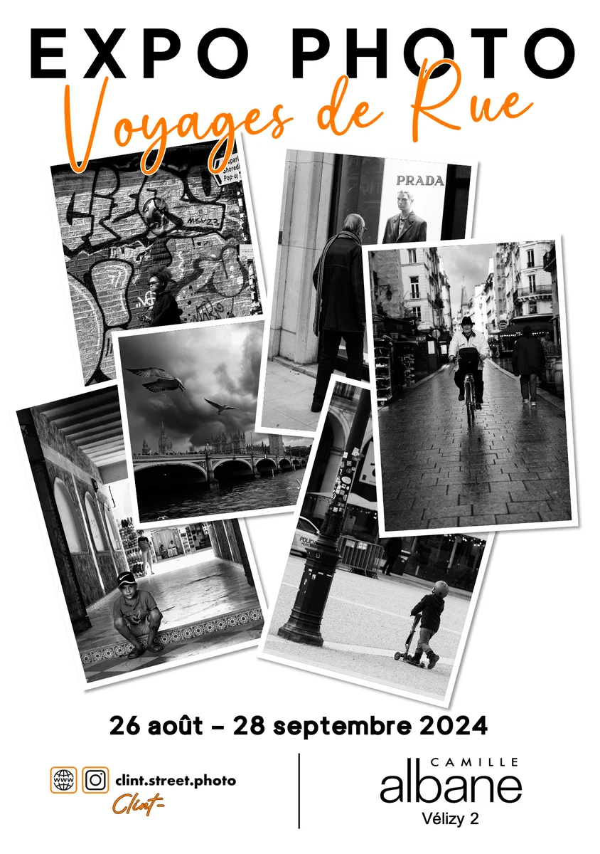 Illustration de l’exposition « Voyages de Rue @ Camille Albane ».