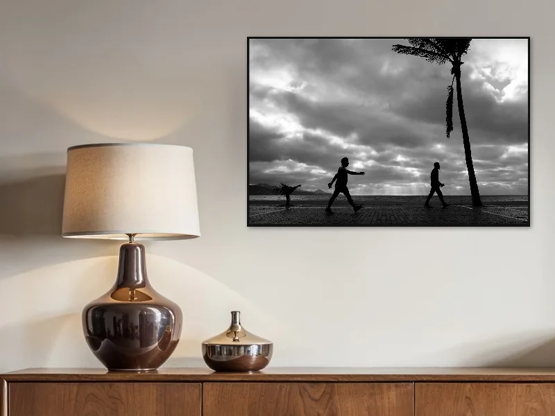 WALKERS — fine art print in situ.