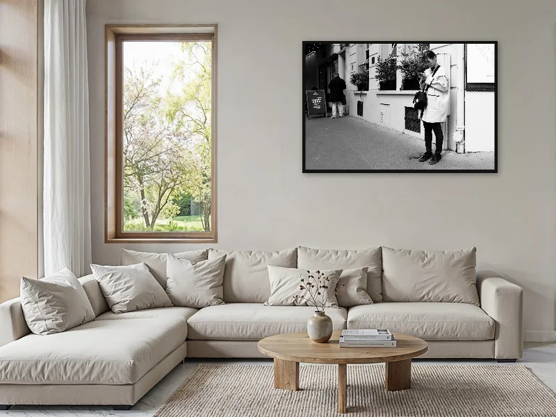 TALK TO ME DARLING — monumental print in situ.