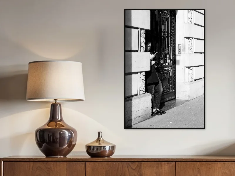 CAUGHT IN THE SHADOW — fine art print in situ.