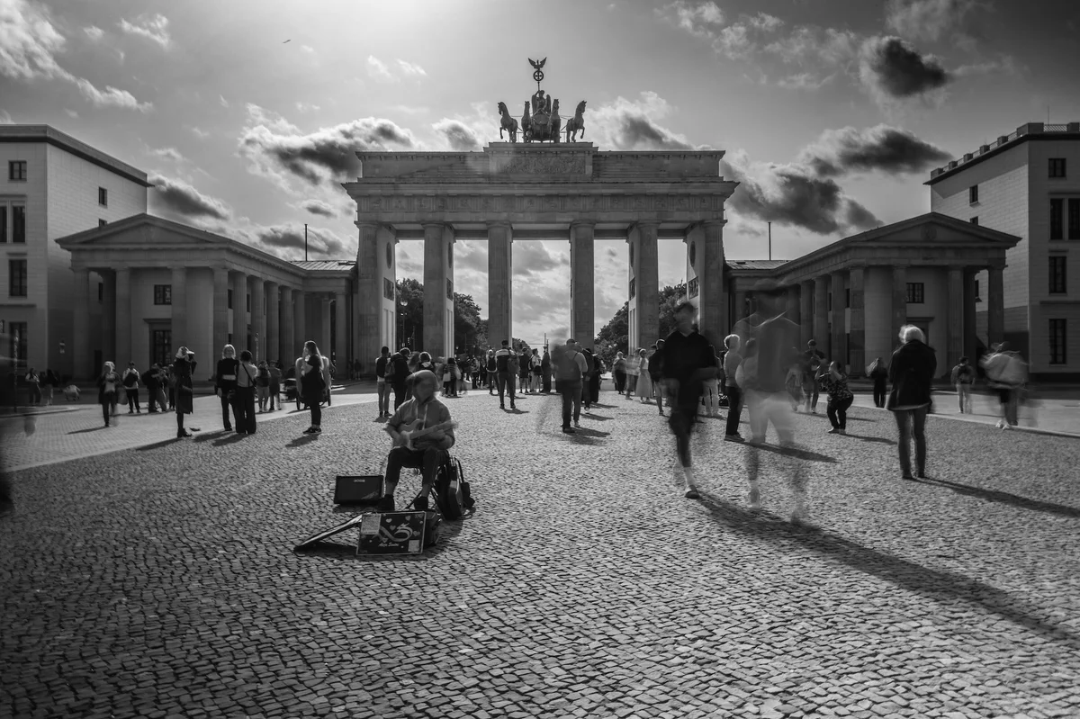 Photograph “BRANDENBURG GHOSTS”, Berlin, Germany (August 2025).
