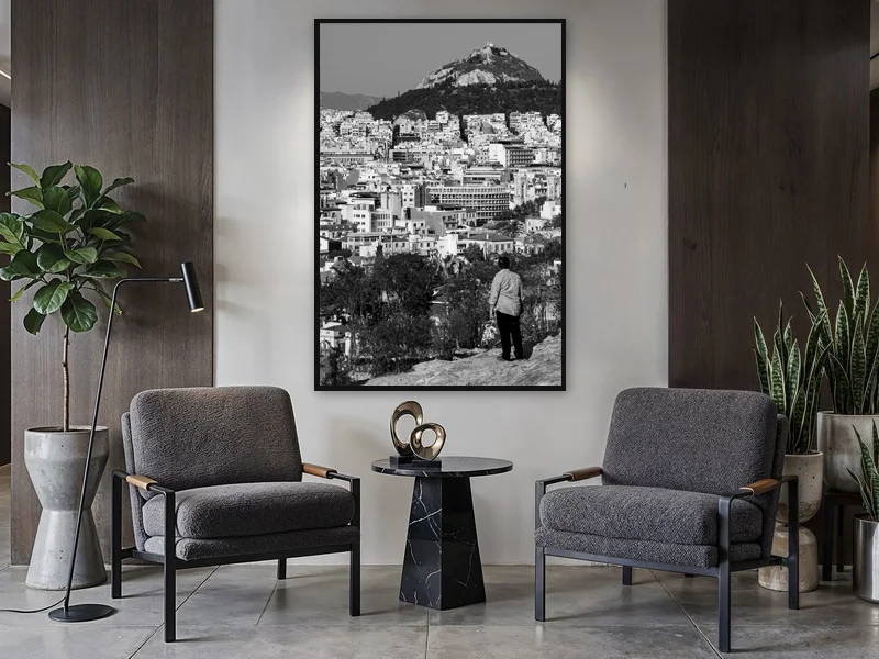 CITY WATCHER — monumental print in situ.