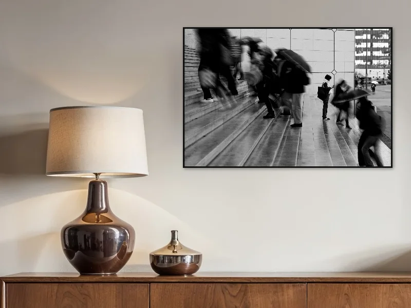 SOMEONE IN THE CROWD — fine art print in situ.