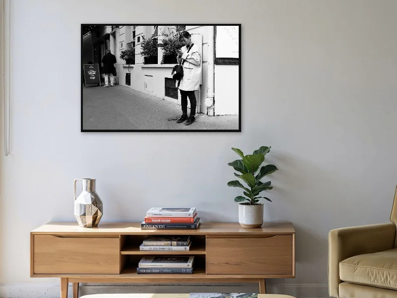 TALK TO ME DARLING — gallery print in situ.
