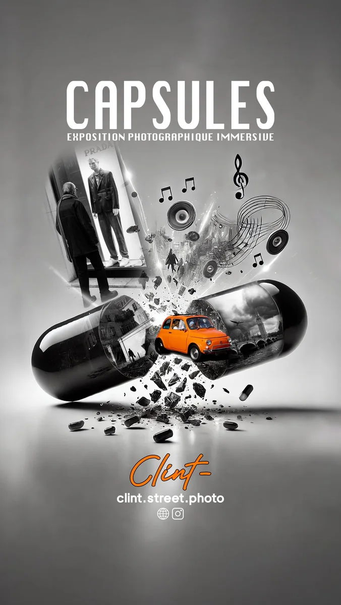 Illustration de l’exposition « Capsules @ Kiff & Marais ».