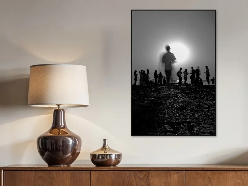 SUNSET — fine art print in situ.