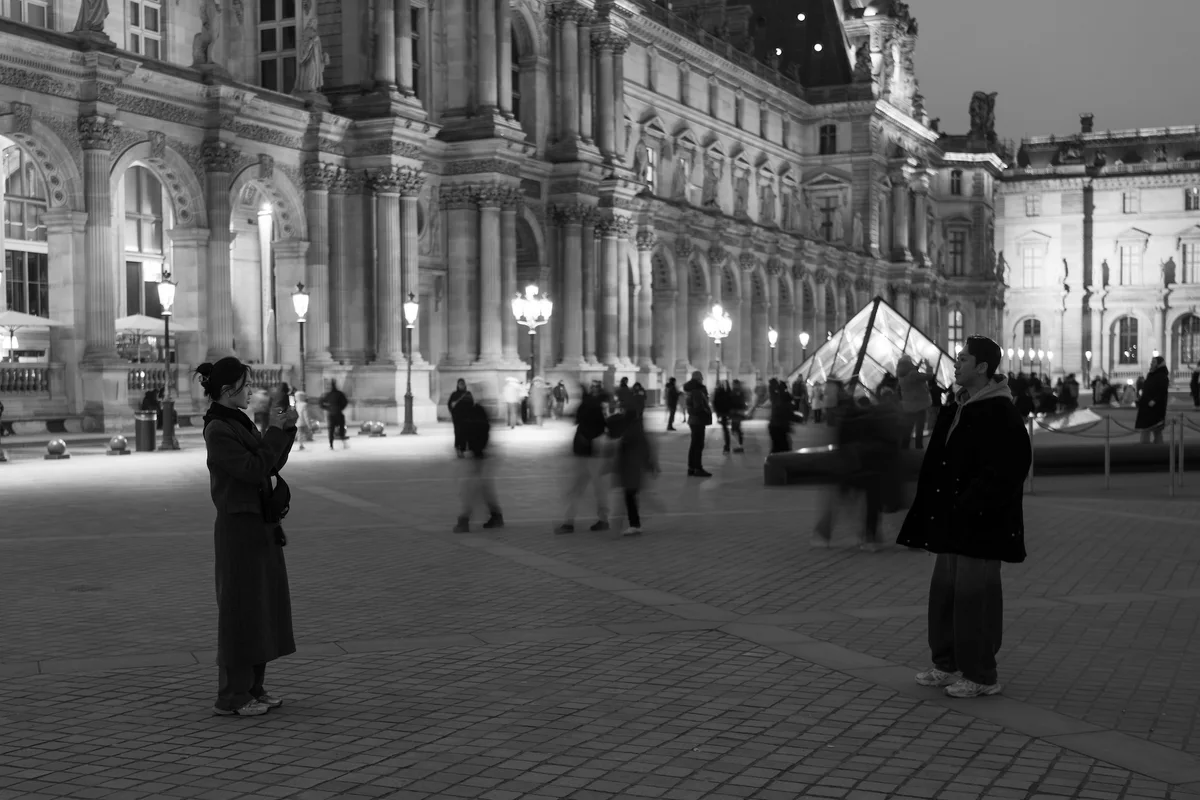 Photograph “LOUVRE GHOSTS & LOVERS”, Paris, France (January 2025).