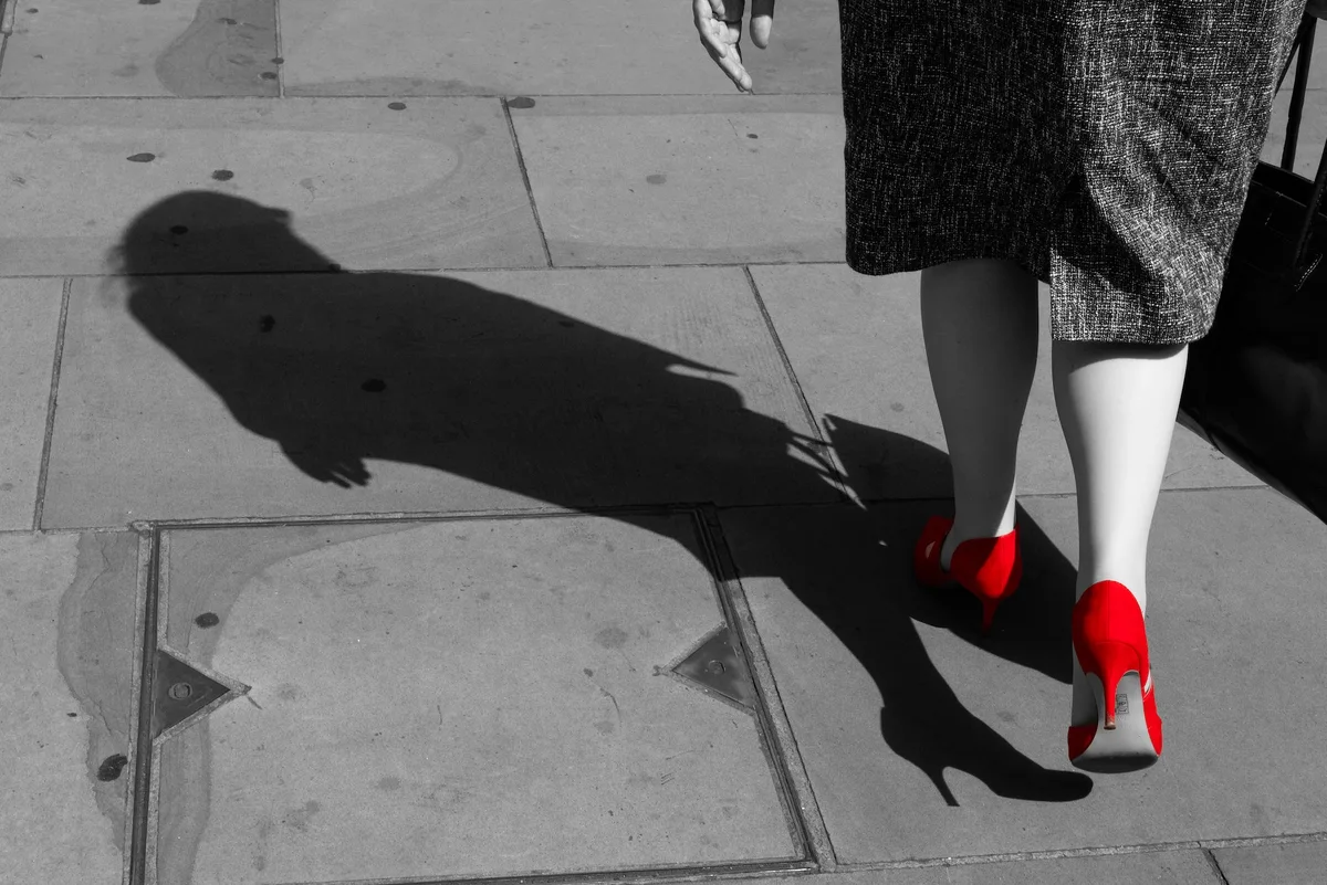 Photograph “RED SHOES”, London, England (June 2023).