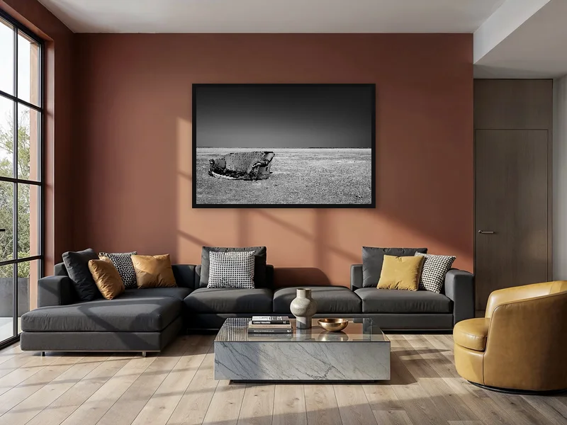 DESERT COUCH — monumental print in situ.