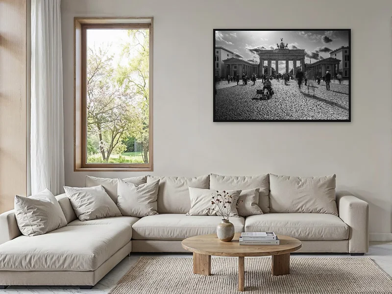BRANDENBURG GHOSTS — monumental print in situ.
