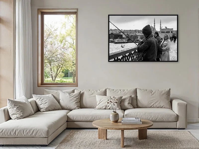 GALATA FISHING — monumental print in situ.