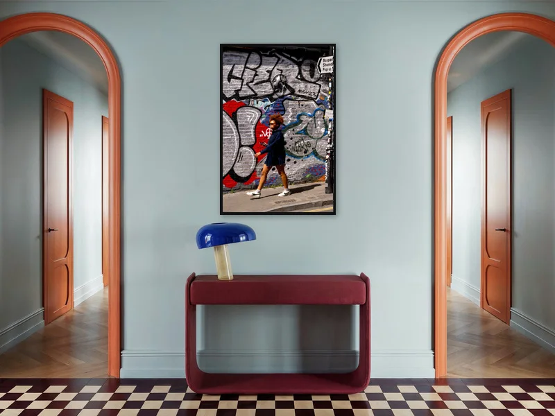 SHOREDITCH GIRL — gallery print in situ.