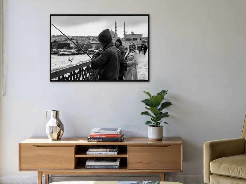 GALATA FISHING — gallery print in situ.
