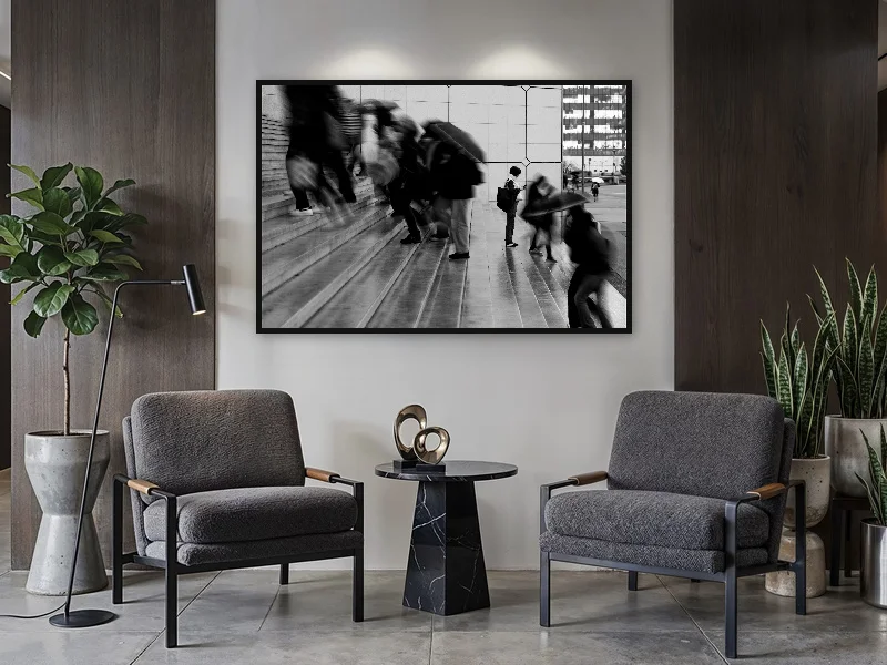 SOMEONE IN THE CROWD — monumental print in situ.