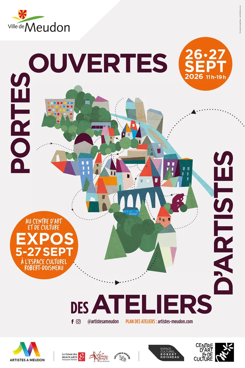 Illustration of the ‘Open Studios & ARTISTS’ BIENNIALS in Meudon’ exhibition.