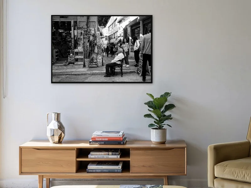 GREEK OLD MAN — gallery print in situ.