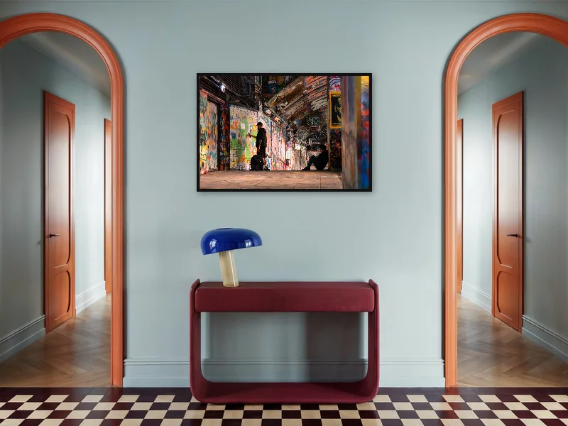 PAINTING SORROW — gallery print in situ.