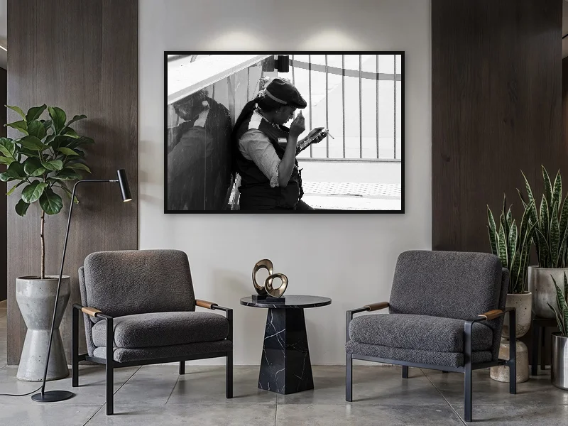 JUST ME AND MYSELF — monumental print in situ.
