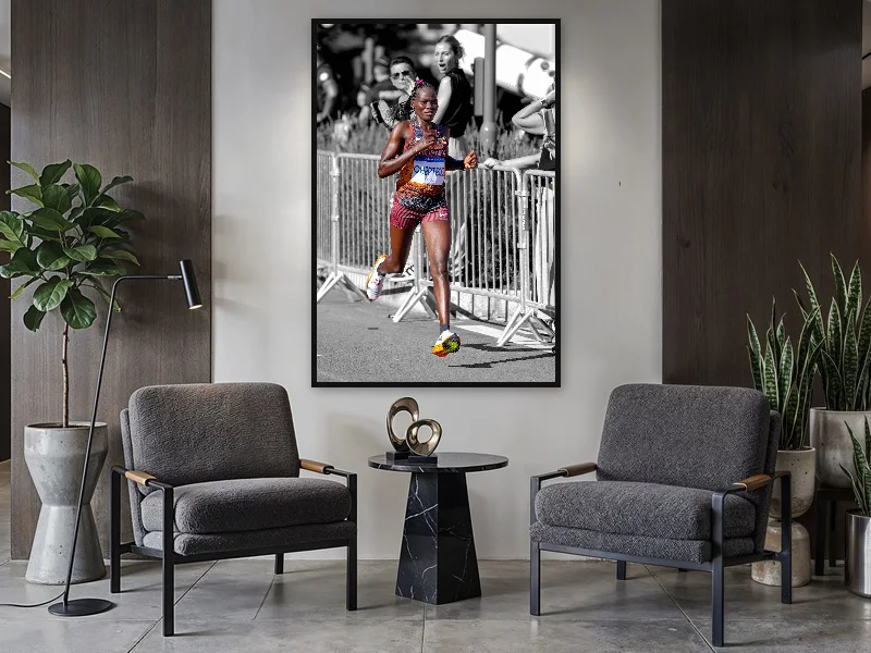 REBECCA CHEPTEGEI — monumental print in situ.