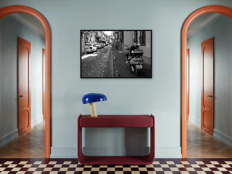 DREAMS ON HOLD — gallery print in situ.