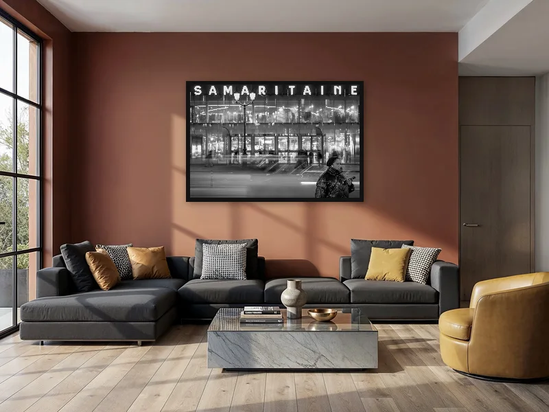 SAMARITAINE — monumental print in situ.