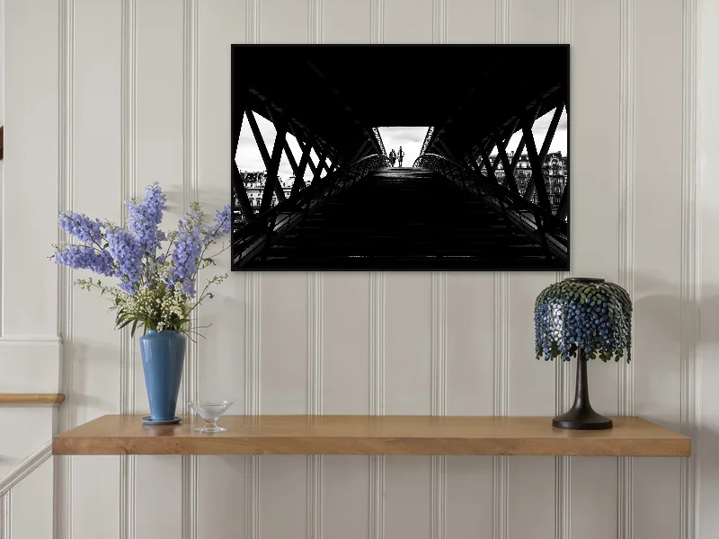 BRIDGE SHADOWS — fine art print in situ.