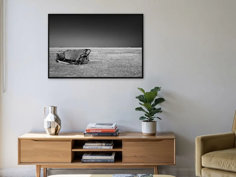 DESERT COUCH — gallery print in situ.
