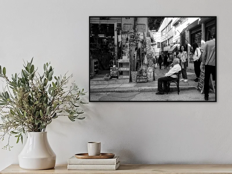 GREEK OLD MAN — fine art print in situ.