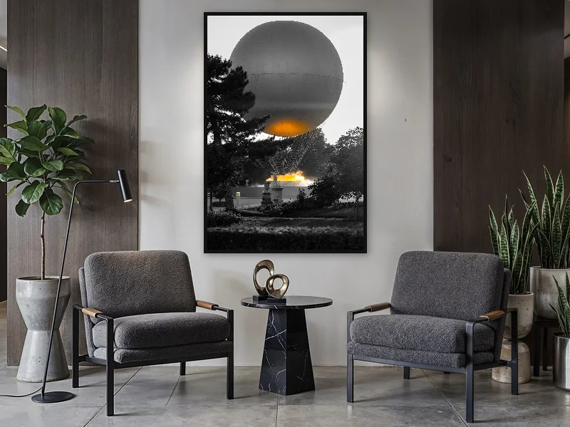 FLAMMES — monumental print in situ.