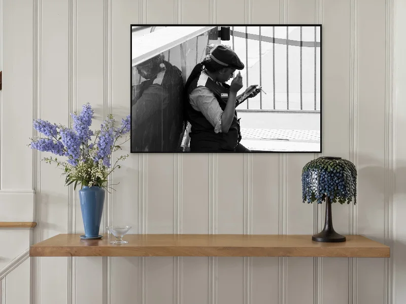 JUST ME AND MYSELF — fine art print in situ.