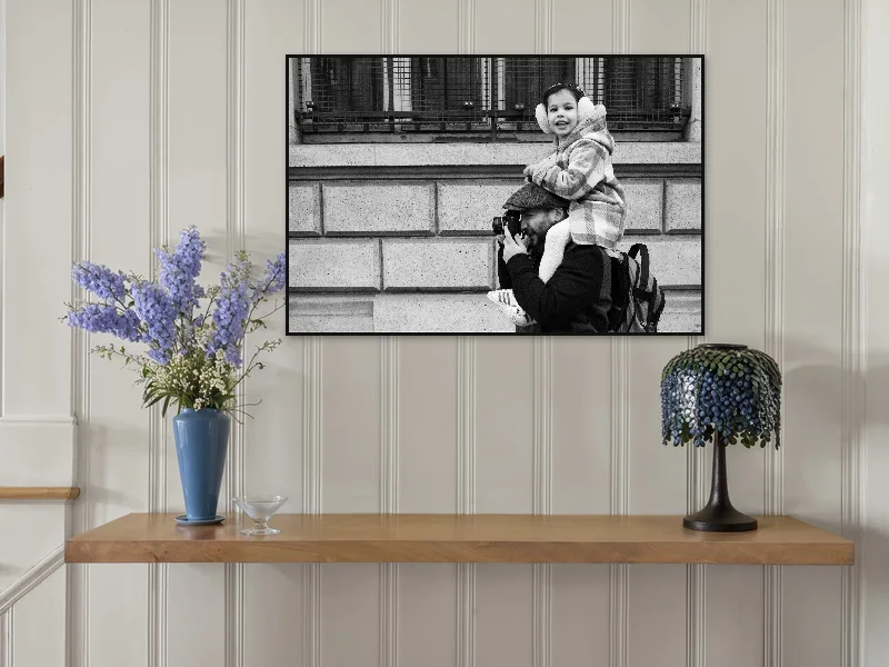 Riding & Shooting — fine art print in situ.