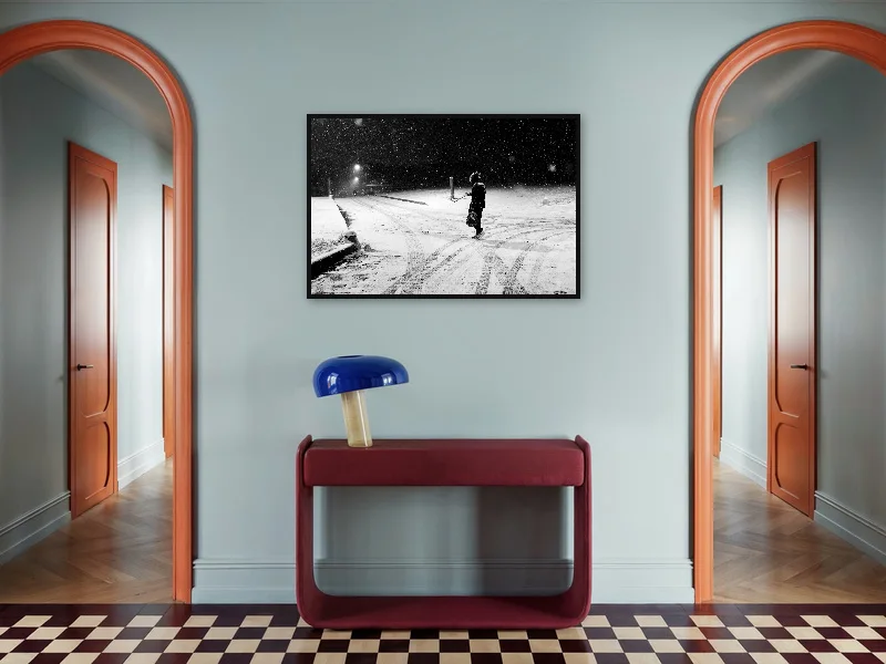 WHITE AND BLACK — galerie print displayed in an interior.