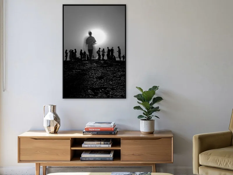SUNSET — gallery print in situ.