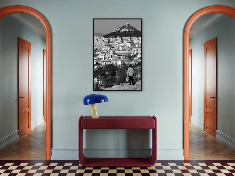 CITY WATCHER — gallery print in situ.