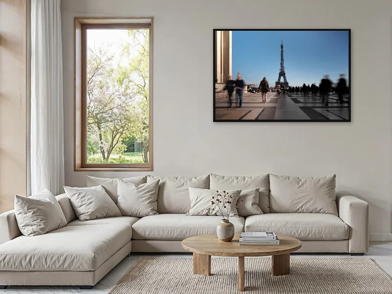 EIFFEL DARK GHOSTS — monumental print in situ.