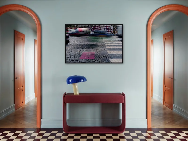 GAME OVER — gallery print in situ.
