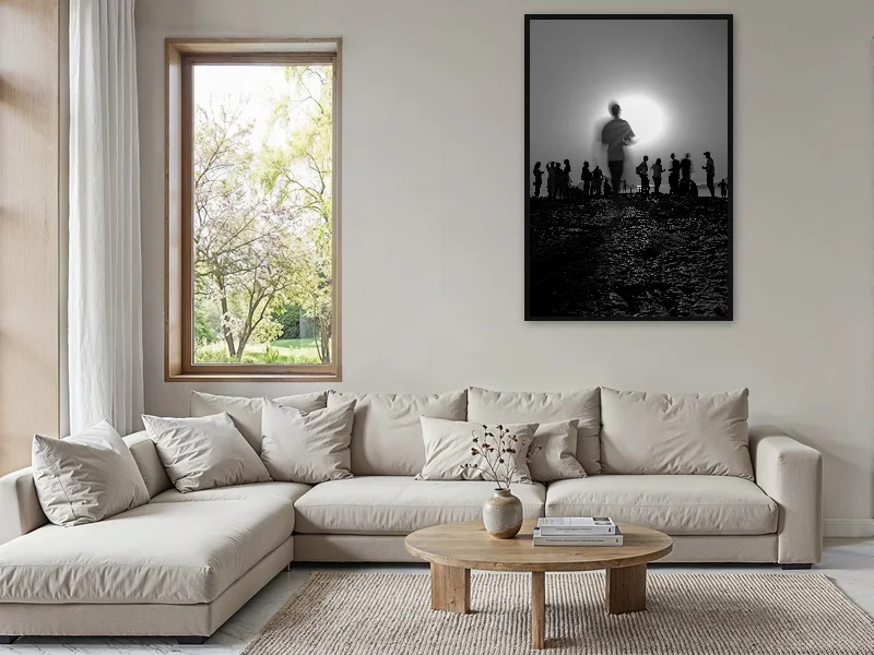SUNSET — monumental print in situ.