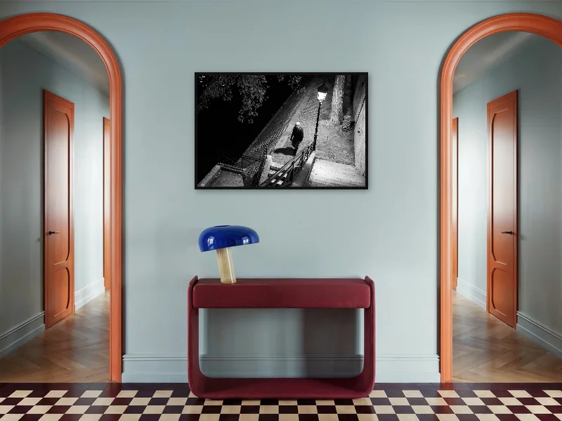 NIGHT WALK — gallery print in situ.