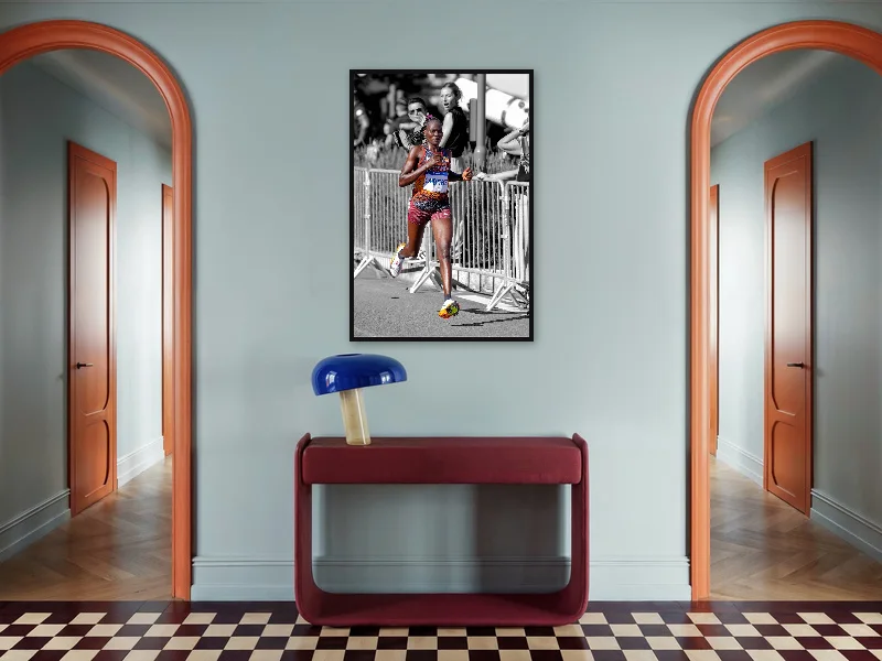 REBECCA CHEPTEGEI — gallery print in situ.