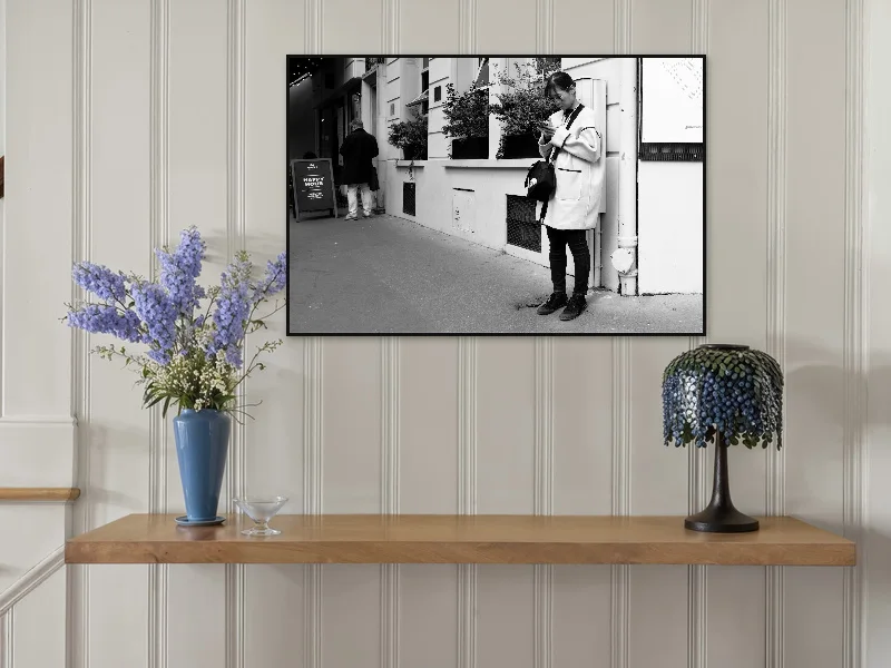 TALK TO ME DARLING — fine art print in situ.