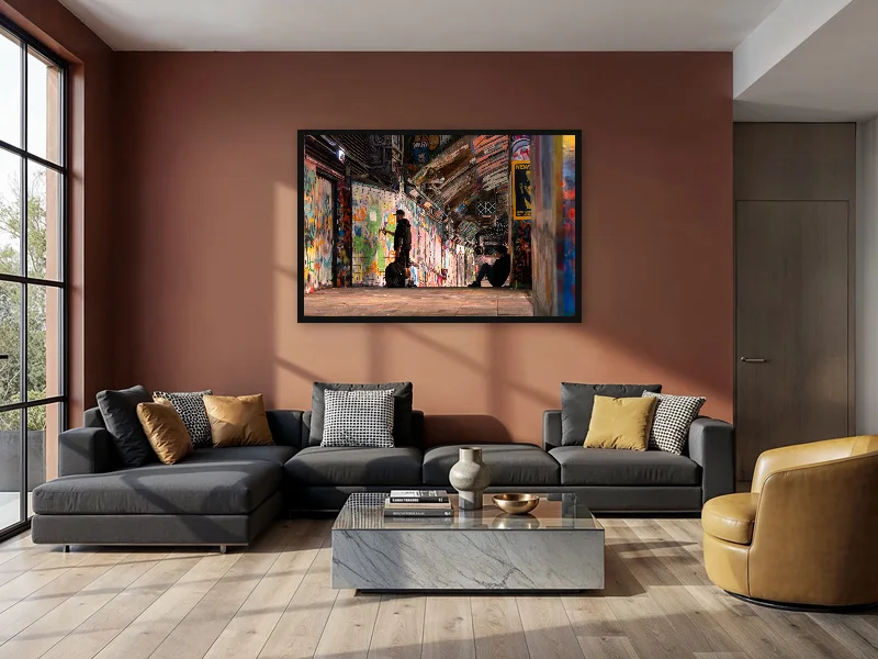 PAINTING SORROW — monumental print in situ.