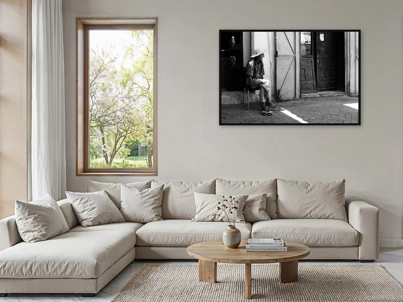TATAOUINE OLD MAN — monumental print in situ.