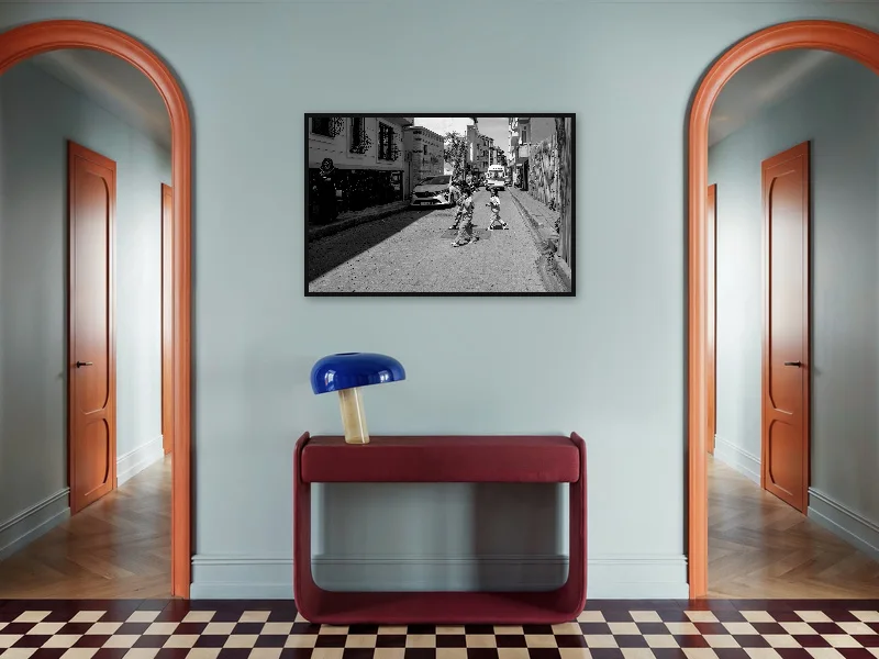 ICE CREAMS & PYJAMAS — gallery print in situ.