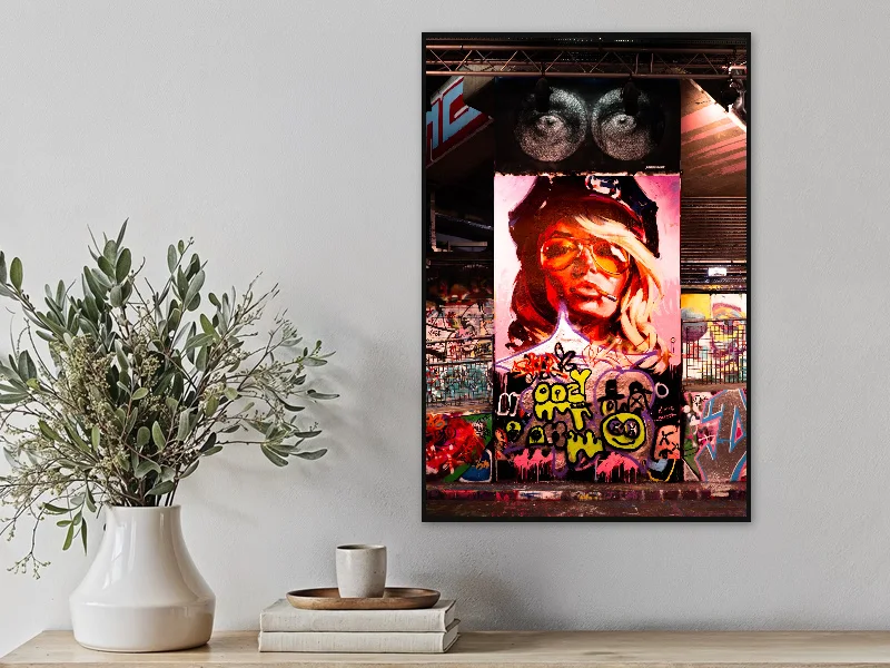 FEMALE COP — fine art print in situ.