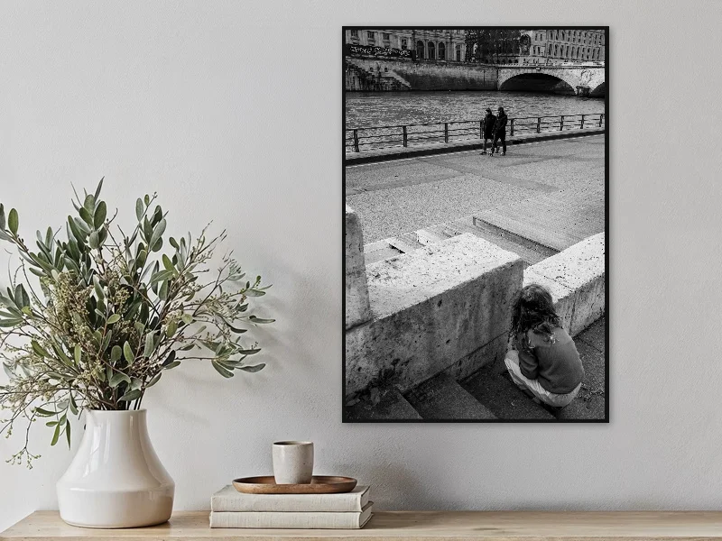 CACHE-CACHE — fine art print in situ.