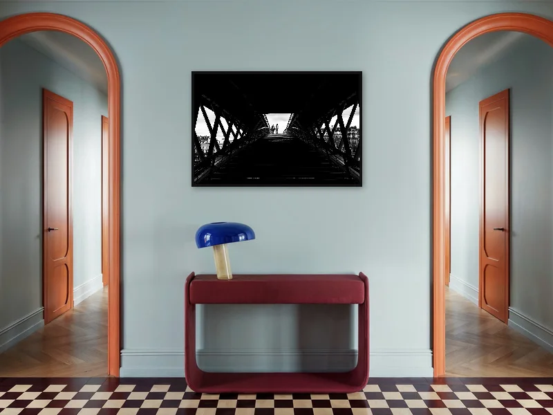 BRIDGE SHADOWS — gallery print in situ.