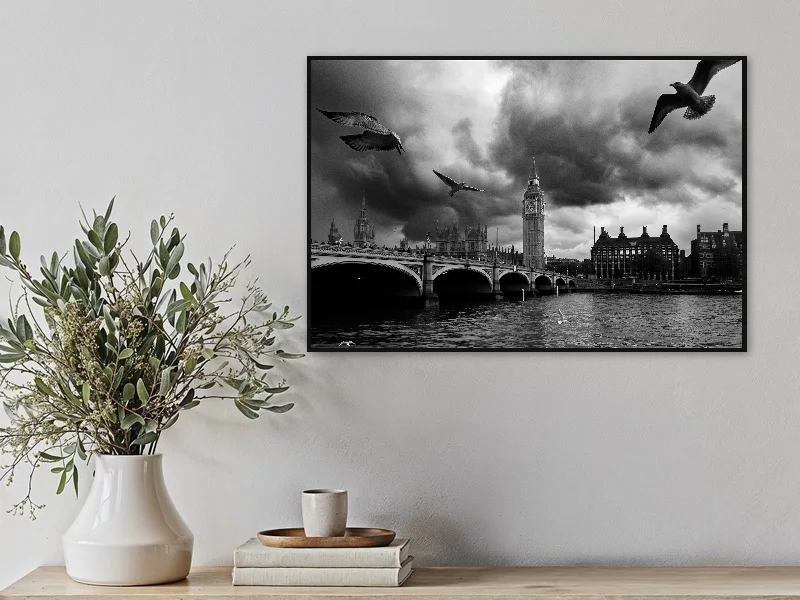 BIRDS — fine art print in situ.